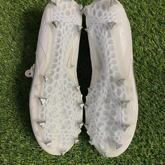 Nike Alpha Huarache 8 Pro LAX Lacrosse Cleats White CW4439-110 Men\'s 8.5 NEW